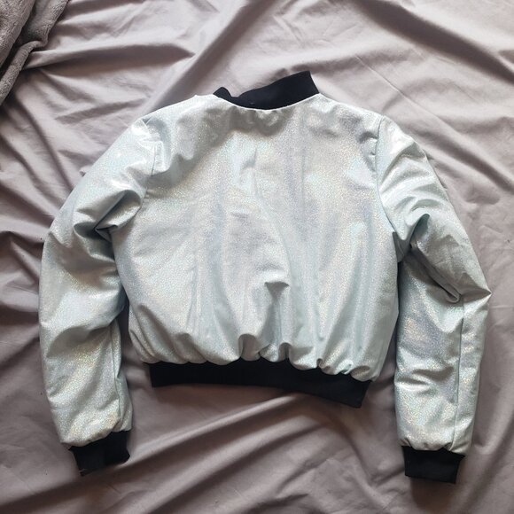 Girl's Tenth House Revolution Dancewear Silver Jacket Size LC - Picture 3 of 5